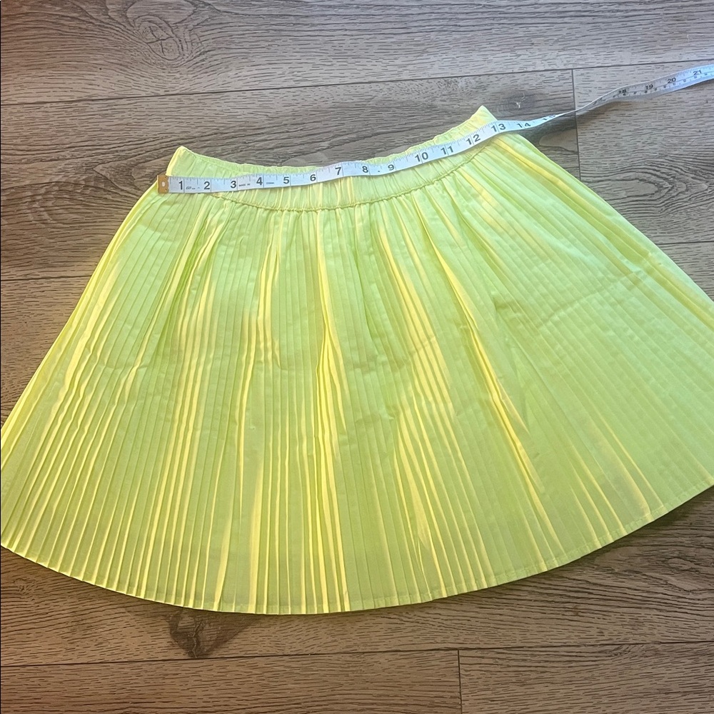 Pleated bright Yellow Skirt flare